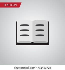 Isolated Book Flat Icon. Lecture  Vector Element Can Be Used For Lecture, Book, Information Design Concept.