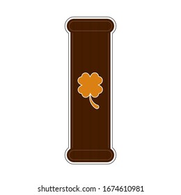 Icono de libro aislado con un trébol. Iconos de Saint patricks - Vector