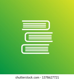 Isolated book icon line symbol on clean background. Vector textbook element in trendy style.