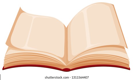 Isolated book on white background illustration