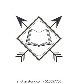 Isolated book of school concept design