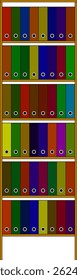 isolated bookcase on a transparent background