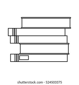 Isolated books design