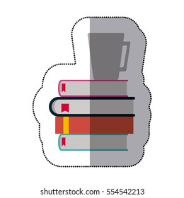 Isolated books design