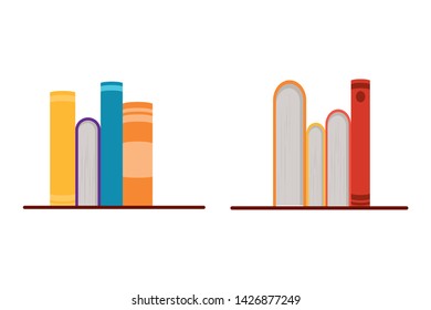 Isolated books and hand design