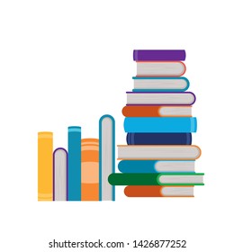 Isolated books and hand design