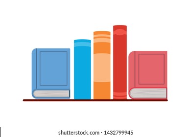 Isolated books and hand design