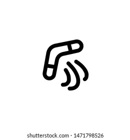 Isolated Boomerang Icon, Flat Vector Icon, Pictogram Illustration