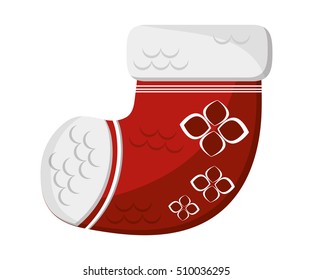 Isolated boot of Christmas season design