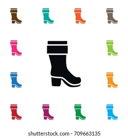 Isolated Boots Icon. Wellies Vector Element Can Be Used For Boots, Wellies, Footwear Design Concept.