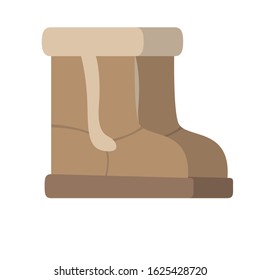 Isolated boots image. Winter clothes icon - Vector