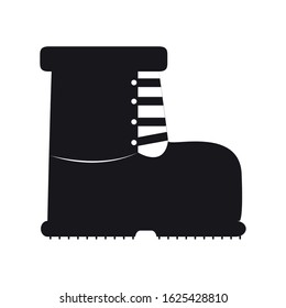 Isolated boots image. Winter clothes icon - Vector