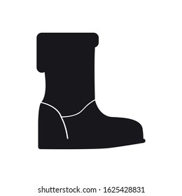 Isolated boots image. Winter clothes icon - Vector