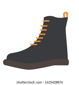 Isolated boots image. Winter clothes icon - Vector
