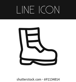 Isolated Boots Outline. Shoes Vector Element Can Be Used For Boots, Shoes, Footwear Design Concept.