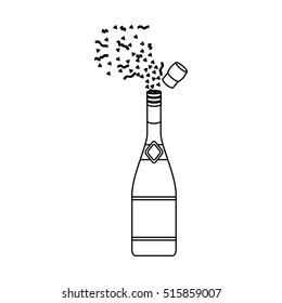 Isolated bottle of alcohol design