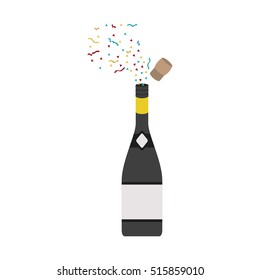 Isolated bottle of alcohol design