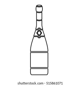Isolated bottle of alcohol design