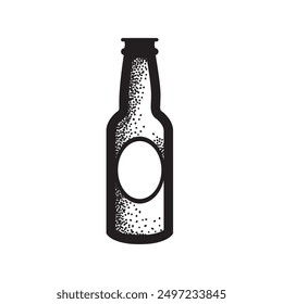 Isolated bottle beer sketch icon Vector illustration