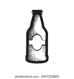 Isolated bottle beer sketch icon Vector illustration