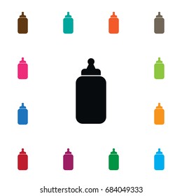 Isolated Bottle Icon. Milk Vector Element Can Be Used For Milk, Bottle, Feeding Design Concept.