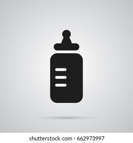 Isolated Bottle Icon Symbol On Clean Background. Vector Milk  Element In Trendy Style.