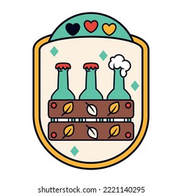 Isolated bottle oktoberfest vector illustration
