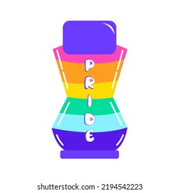Isolated bottle rainbow vector illustration