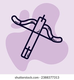 ISolated bow and arrow icon Medieval weapon Vector