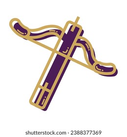 ISolated bow and Pfeil icon Mittelalterliche Waffe Vektor