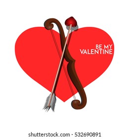 Isolated bow with an arrow, Valentine's day vector illustration