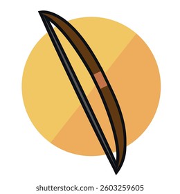 Isolated bow weapon medieval icon