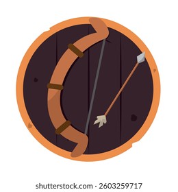 Isolated bow weapon medieval icon