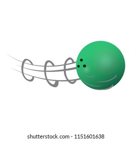 Isolated bowling ball with a motion effect
