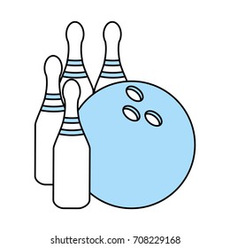 Isolated bowling ball and pin design
