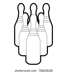 Isolated bowling pin design