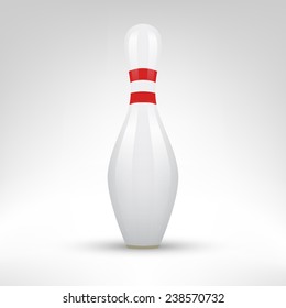 Isolated bowling pin vector illustration