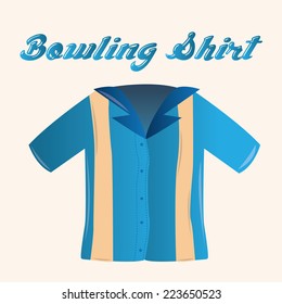 An Isolated Bowling Shirt On A Colored Background