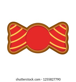 Isolated bowtie gingerbread. Vector illustration design