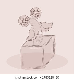 Icono de humor del dibujo de la cara aislada del tonto de abril tontos- Vector