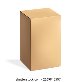 Isolated box packaging, realistic isolated carton box vector, cosmetics box vector