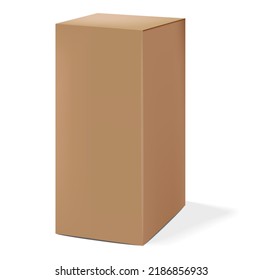 Isolated box packaging, realistic isolated carton box vector, cosmetics box vector