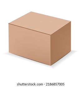 Isolated box packaging, realistic isolated carton box vector, cosmetics box vector