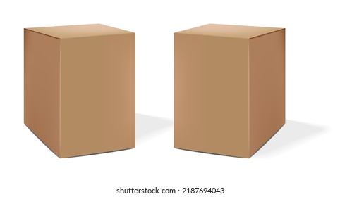 Isolated box packaging, realistic isolated carton boxes, vector illustration, cosmetics box vector, boxes package