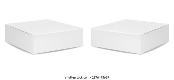 Isolated box packaging, realistic isolated white background, vector illustration, cosmetics box vector, boxes package