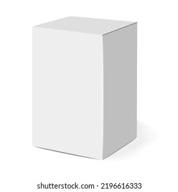 Isolated box packaging, realistic isolated white background, vector illustration, cosmetics box vector, boxes package
