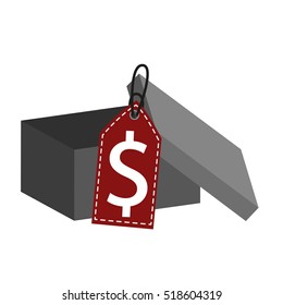 Isolated box of shopping design