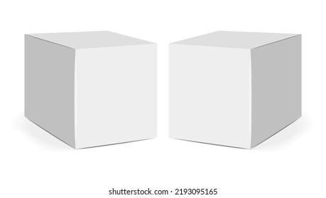 Isolated boxes packaging, realistic isolated white pack set, vector illustration, cosmetics box vector, boxes package collection