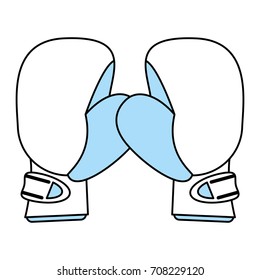 Isolated boxing gloves design