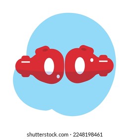 Isolated boxing gloves icon Flat design Vector